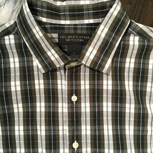 BLOOMINGDALE'S Hunter Green Plaid Shirt *Business Casual* The Men's Store